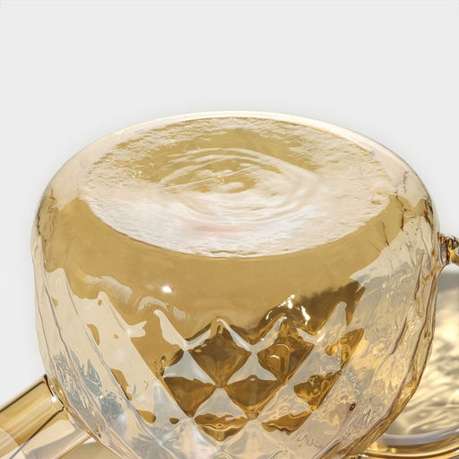 Чайник заварочный стеклянный BellaTenero «Круиз», 1 л, с бамбуковой крышкой и металлическим фильтром, цвет золотой