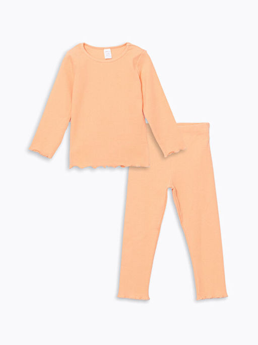 Bisiklet Yaka Uzun Kollu K?z Bebek Pijama Tak?m