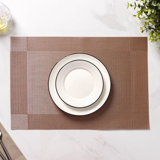 Набор салфеток сервировочных на стол Доляна Шахматы, 4530 см, 4 шт, цвет светло-коричневый  фото 2