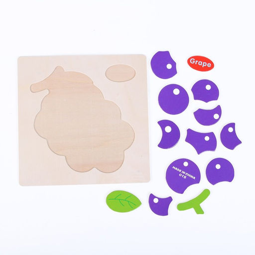 Рамки - вкладыши «Овощи, ягоды, фрукты» 15×15×0.5 см, МИКС