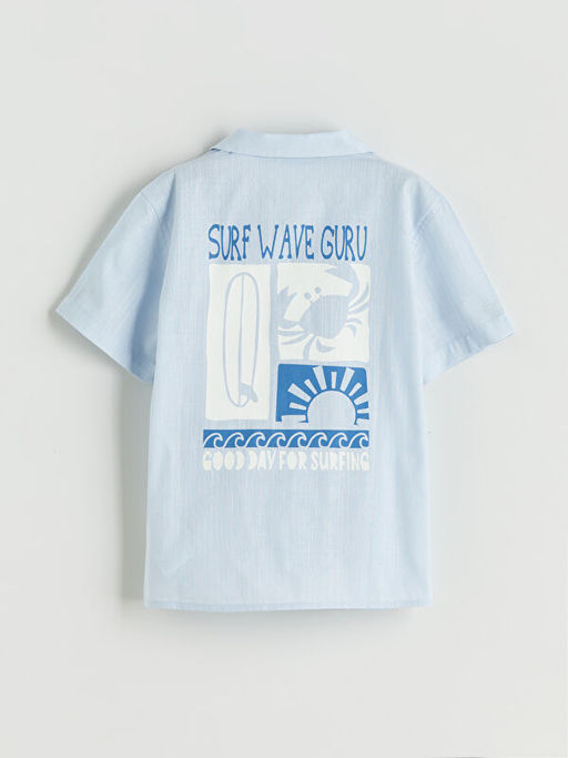 Resort Yaka Bask?l? Erkek ?ocuk G?mlek