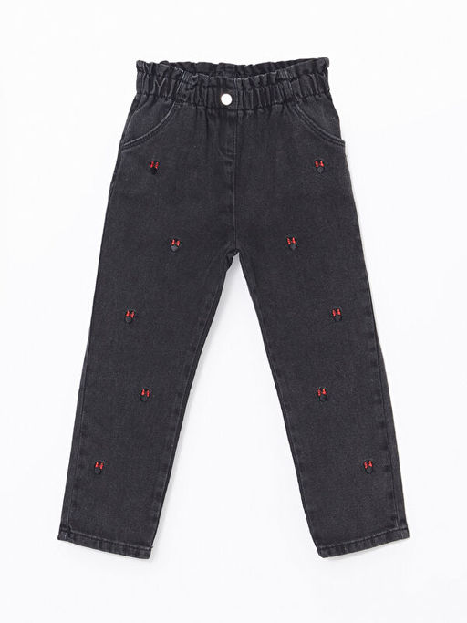 Minnie Mouse Nak??l? K?z ?ocuk Jean Pantolon