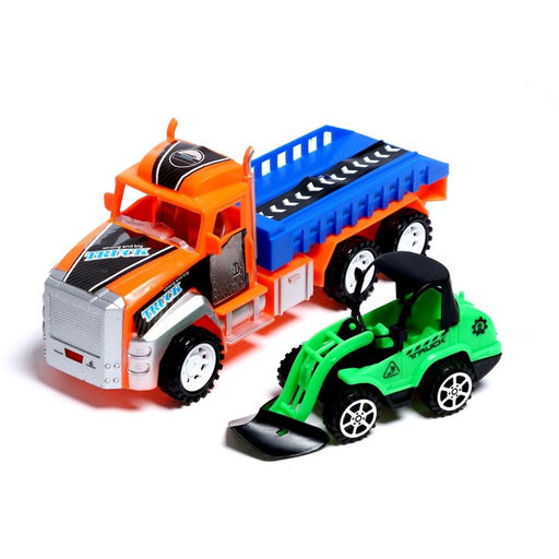 Грузовик инерционный «Перевозчик» с погрузчиком, цвета МИКС