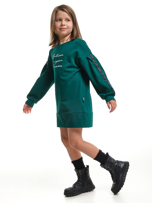 Платье миди стильное для праздников и утренников UD 8054 т.зеленый - Mini maxi фото 3