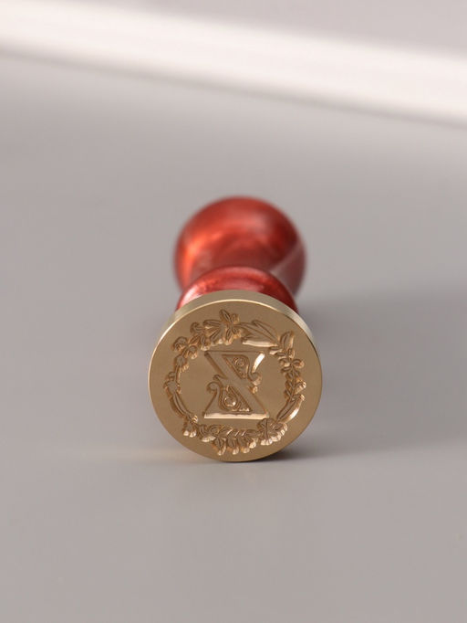 Печать для сургуча с пластиковой ручкой «Венок с буквой Z», 2.5×2.5×6.3 см