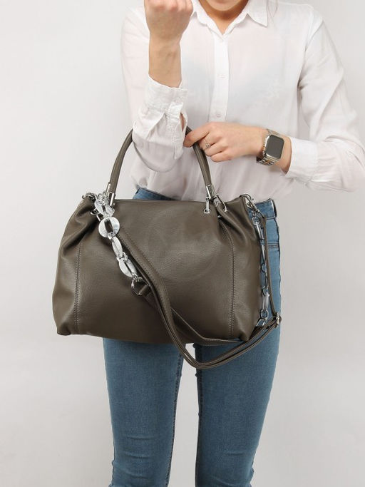 Сумка женская искусственная кожа AUR-081, 1отд+карм/перег, 2плеч/рем, капучино SALE 258891 - Adelia фото 5