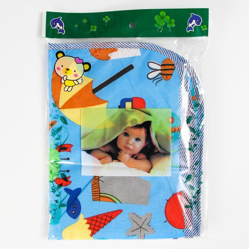 Пеленка на непромокаемой основе, 50х65 см., голубой МИКС - Крошка я фото 4