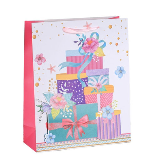 Цена за 12 шт. Пакет подарочный 32x26x10 / 8810M /уп 12/480/Подарки - Галеонтрейд фото 4