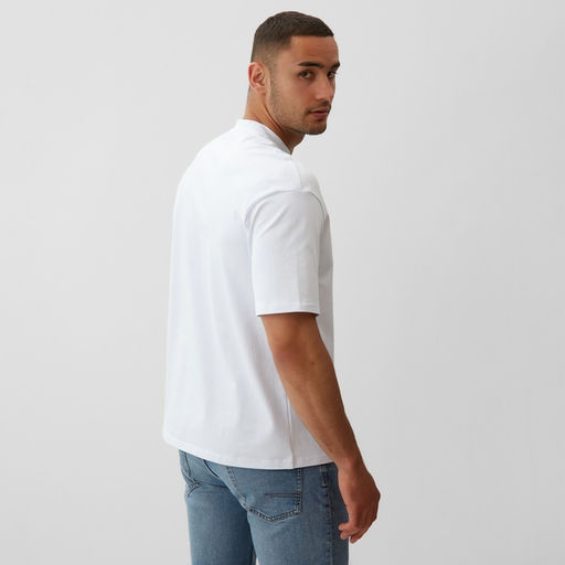 Футболка мужская из органического хлопка MINAKU OVERSIZE FIT: белая, р-р 52