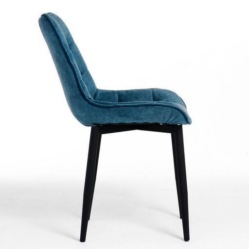 Стул мягкий для кухни «Бостон 140», обивка океан, цвет синий