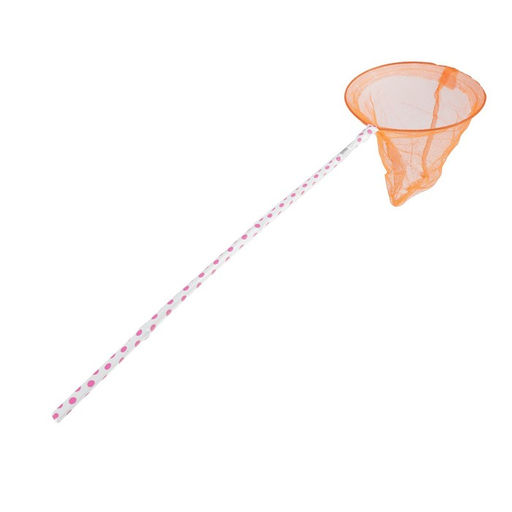 Цена за 2 шт. Сачок детский, бамбуковая ручка в горох 60 см, d=20 см, цвета МИКС