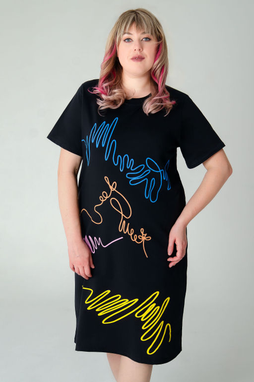 Арт. 4156 Туника женская 52-60 (5 шт) Цвет:черный