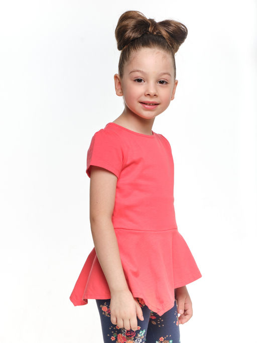 Футболка для девочки UD 0738 коралловый - Mini maxi фото 2