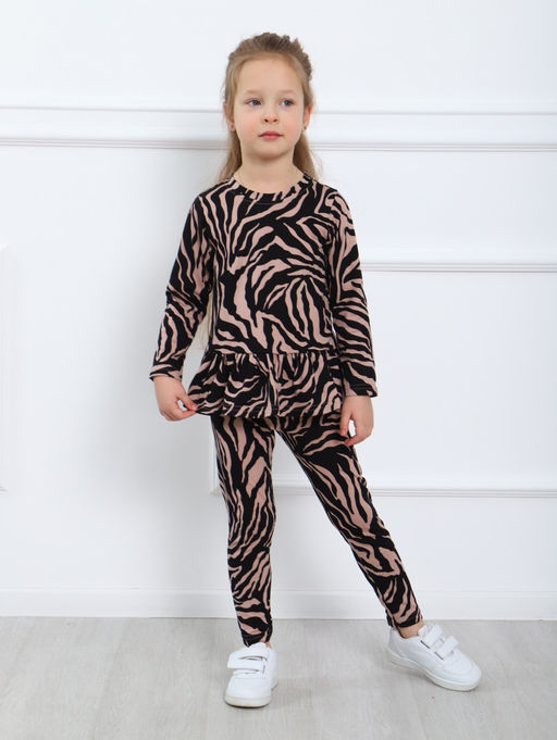 КМ151 Костюм Модница (бежевый; черный) - Милаша фото 3