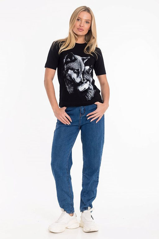 Футболка М325225Па черный - Елена фото 5