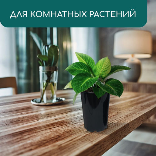 Цена за 5 шт. Горшок для рассады, для роз, 2 л, d = 14 см, h = 18 см, пластик, чёрный, Greengo