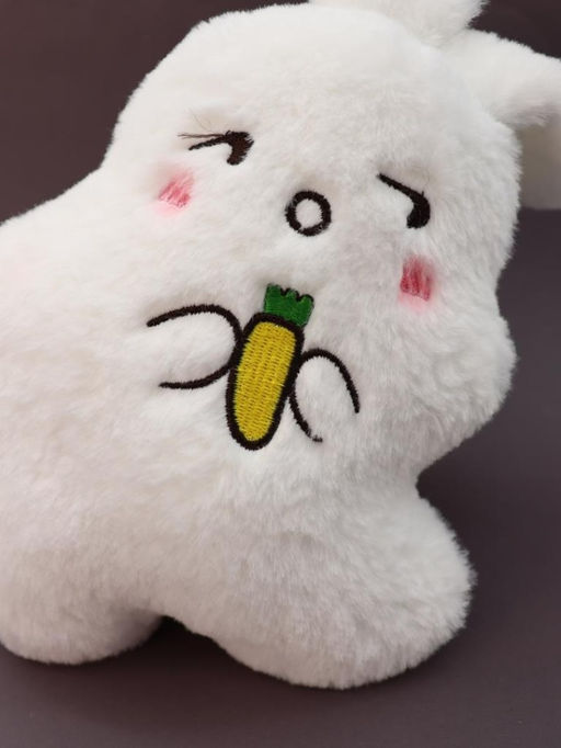 Мягкая игрушка "Crooked Rabbit with a Carrot", 20 см