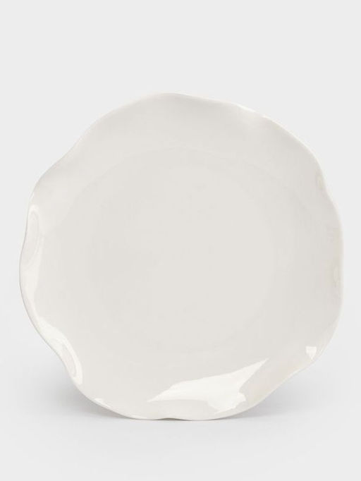 Тарелка закусочная, 20 см, фарфор P, белая, Волнистый край, White ocean - Anna lafarg фото 8