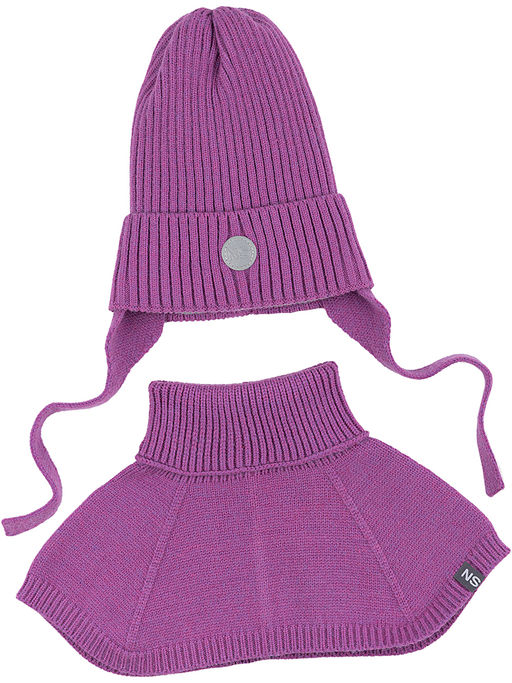 Комплект (шапка и манишка) 12з16024 цикламен - Nikastyle фото 4