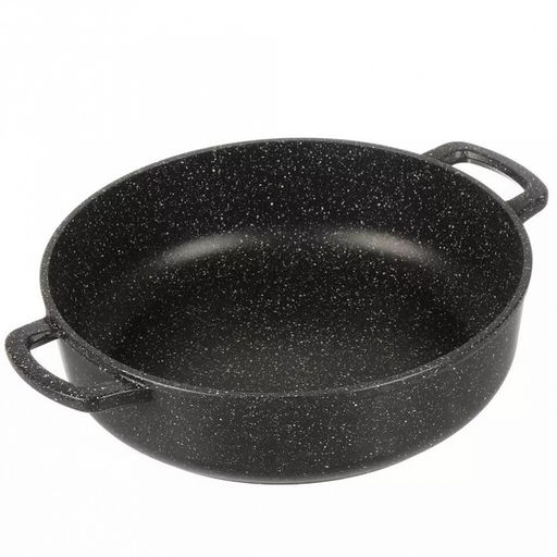 Набор посуды с антипригарным покрытием "Гранит" 4 предмета: сковорода со съемной ручкой д26см, h6,9см, жаровня д26см, h7,5см, кастрюля 4л, д26см, h11см, стеклянная крышка д26см (Россия) Подходит для всех видов плит, включая индукционную.