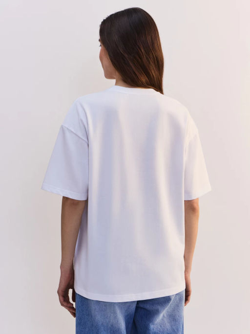 Футболка свободного кроя из хлопка OVERSIZE0726-1 / Zarina
