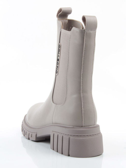 04-PAM370-3Z GRAY/BEIGE Ботинки зимние женские (натуральная кожа, 100% шерсть)