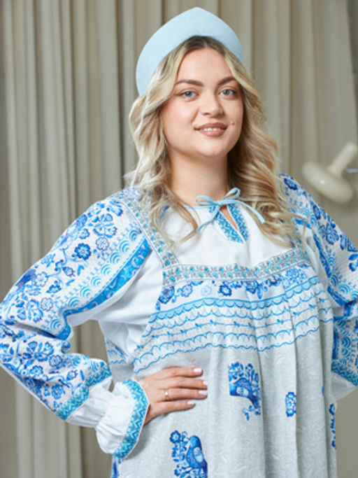 Женский сарафан и рубашка ПТИЧКИ