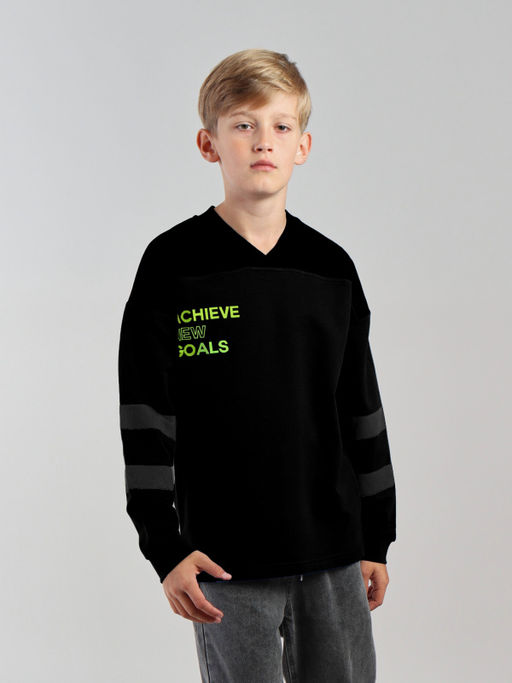 CRB wear / CWJB 63982-22-426 Джемпер для мальчика,черный  фото 3