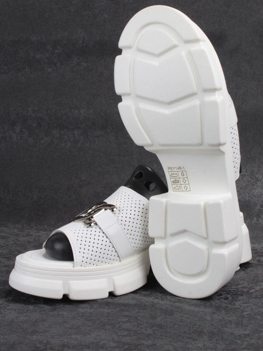 08-PEY148-1 WHITE Босоножки женские (натуральная кожа) - Фабричный китай фото 13