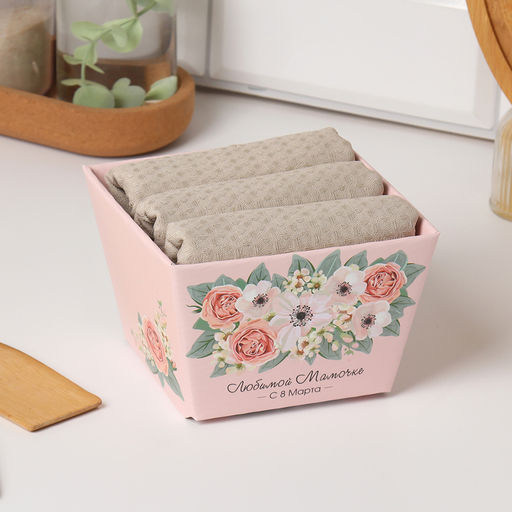 Набор полотенец Этель. Любимой мамочке, 35?60 см - 3 шт., 100% хлопок