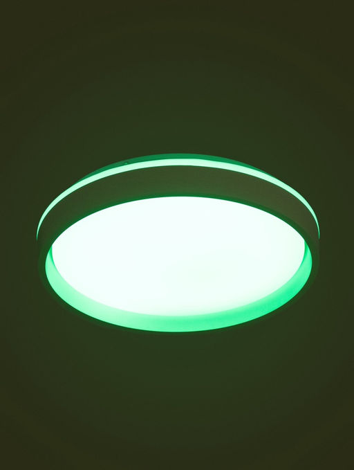 Люстра LED FZ601, 3000-6500К+RGB, 46 Вт, d=39 h=8 см, с ПДУ, белый