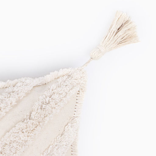 Наволочка декоративная Этель Бохо, 45х45 см, цвет молочный, 100% хлопок  фото 8