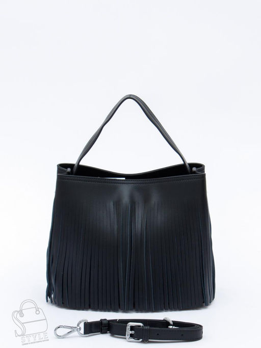 Сумка женская кожаная 2385-1Y black Polina&Eiterou