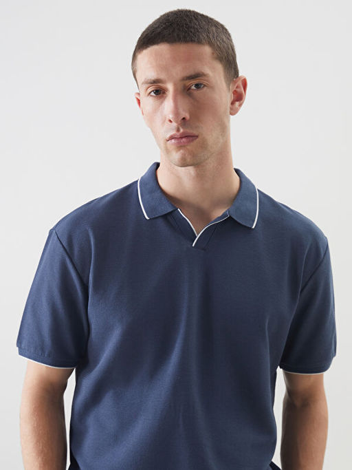 Polo Yaka K?sa Kollu Basic Erkek Ti??rt
