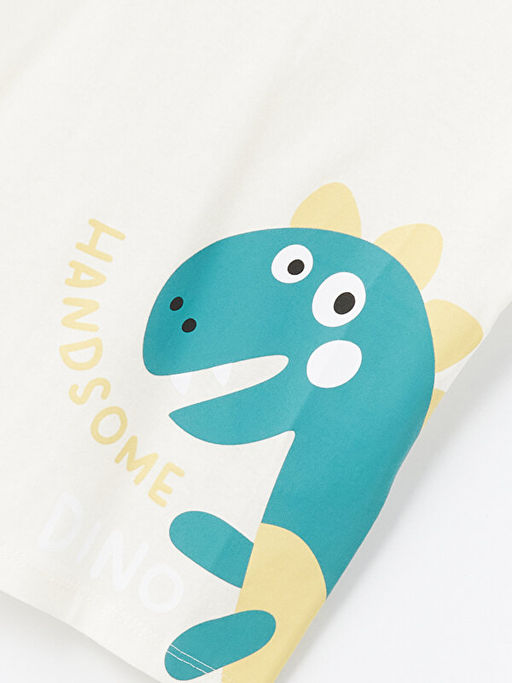 Bisiklet Yaka K?sa Kollu Bask?l? Erkek Bebek Ti??rt - Waikiki фото 2