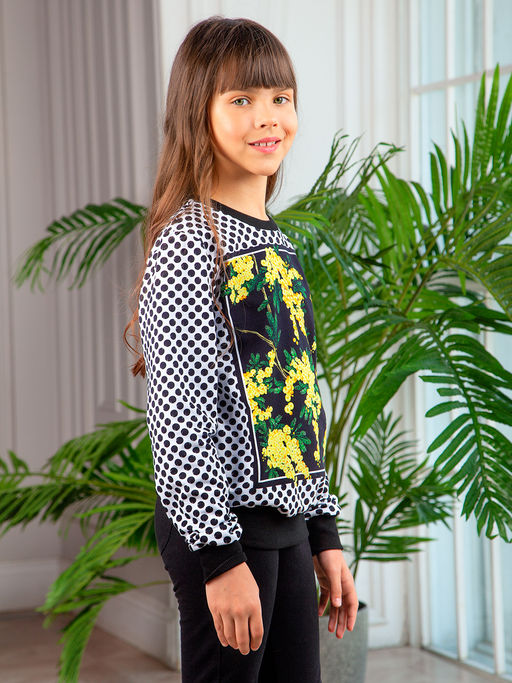 Свитшот "Дора",чёрно-белый