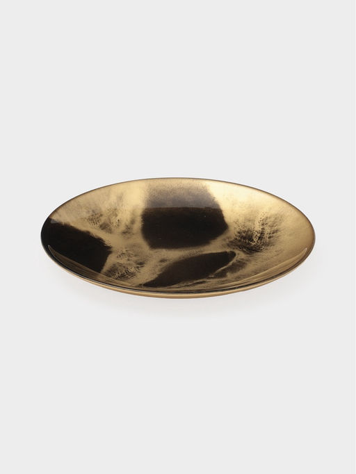 Тарелка Magistro Brown Marble, d=21 см, стекло, коричневая  фото 2