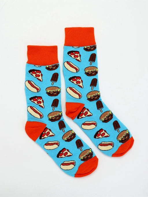 Подарочный набор: гель для душа пиво 250 мл и носки с пиццей, Чистое счастье