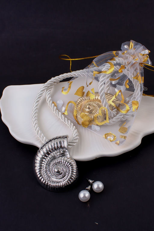 Колье  "Морская симфония" на шнурке + Подарок