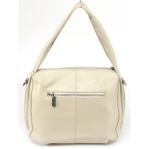 Сумка женская натуральная кожа GU 2033-6615, 1отд+карм/перег, плечевой ремень, св. бежевый SALE 259867 - Adelia фото 6