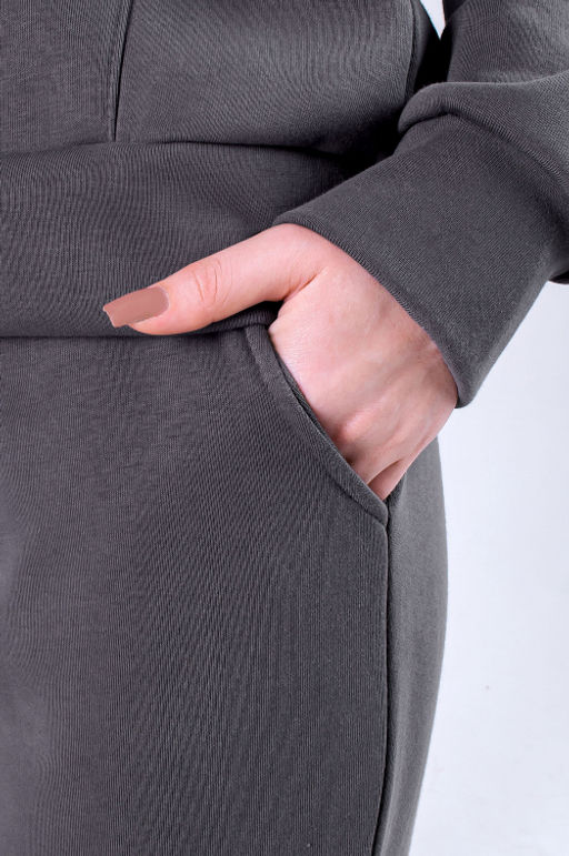 Арт.2904 Костюм женский с начесом 44-52 (5 шт) Цвет:темно-серый - Калинка фото 2