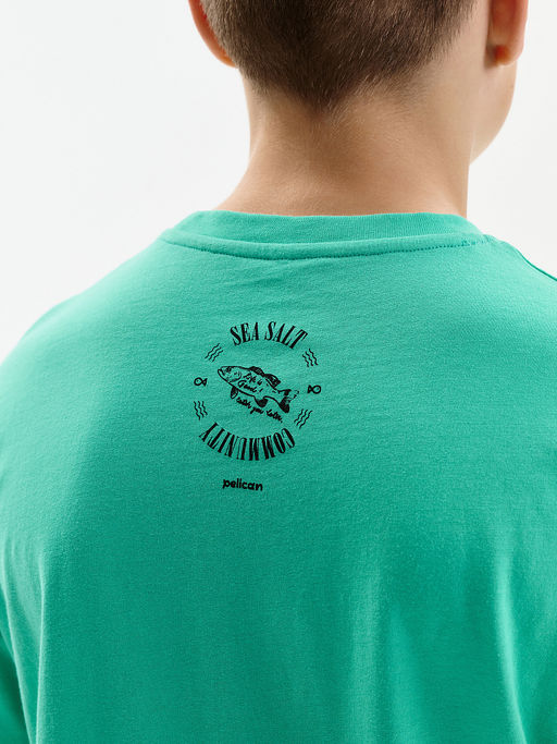 PELICAN, футболка для мальчиков, Ментол фото 4
