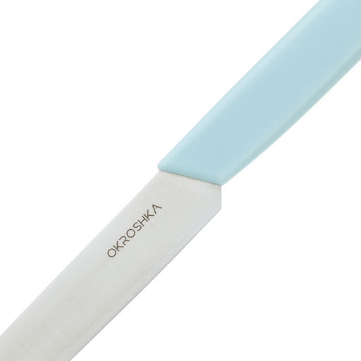 Нож для стейка OKROSHKA САЛАТ, лезвие 12 см, голубая ручка OK225P-BL-ST  фото 3