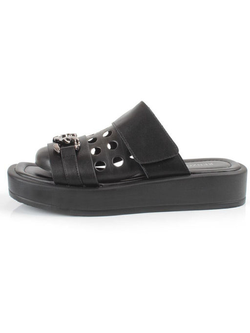 08-PEAG16-2 BLACK Босоножки женские (натуральная кожа)