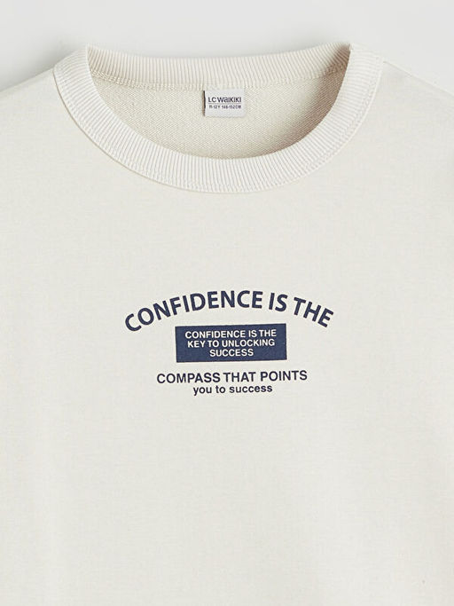 Bask?l? Erkek ?ocuk Sweatshirt