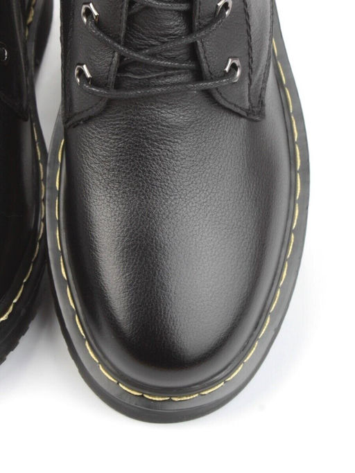 01-CCO22-1P BLACK Ботинки демисезонные женские (натуральная кожа, байка)