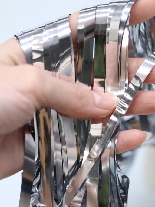 Праздничный занавес, дождик для фотозоны "Rain", silver (100*200 см)