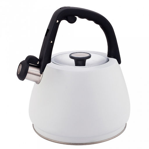 "Zeidan" Чайник из нержавеющей стали 3л, со свистком, индукционное дно, курковый механизм, фиксированная ручка с покрытием soft-touch, внешнее антипригарное покрытие, подарочная коробка (Китай)