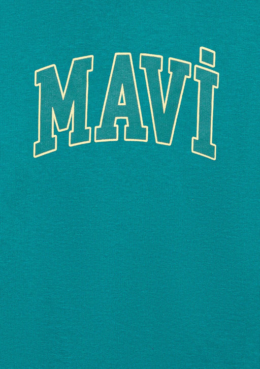 Mavi Logo Bask?l? Kapusonlu Yesil Sweatshirt  фото 4