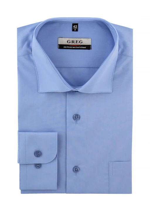 Сорочка мужская длинный рукав GREG 220/119/BL